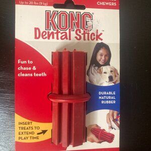 KONG Dental Stick Small/Petite Dog Toy - Durable Rubber Teeth and Gum Cleaning